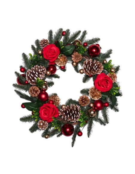 Henriette - Ghirlanda Deluxe - Rose Rosse