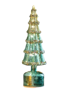 Henriette - Rotating Tree with Lights - Green