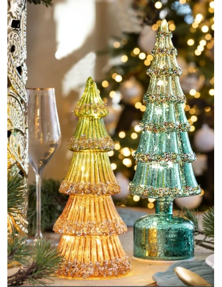 Henriette - Albero Rotante con Luci - Verde