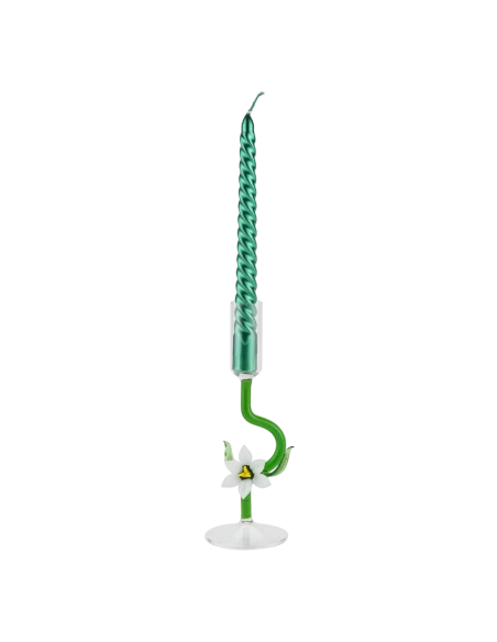 Henriette - Candeliere Treasure Fiore - Bianco