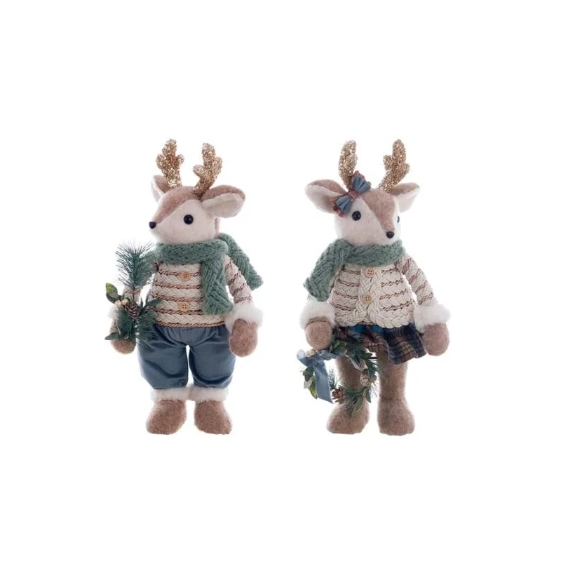 Blanc MariClò - Decoro Cervo - H 44 cm