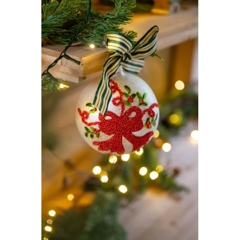Blanc MariClò - Ornamenta Collection Christmas Ball - Bow