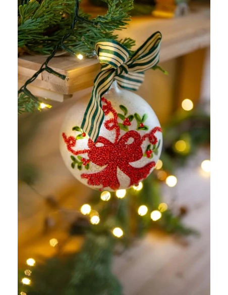 Blanc MariClò - Ornamenta Collection Christmas Ball - Bow