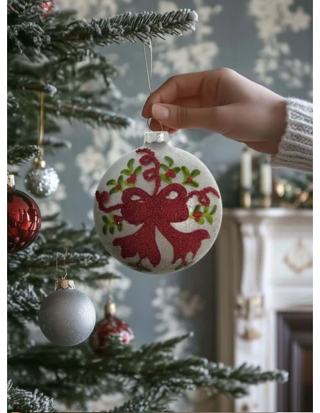 Blanc MariClò - Ornamenta Collection Christmas Ball - Bow