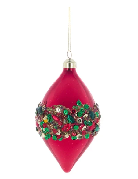 Blanc MariClò - Sequin Christmas Ball - Red