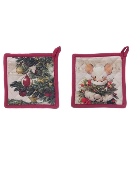 Blanc MariClò - Christmas Fairytale Potholder - Little Mouse