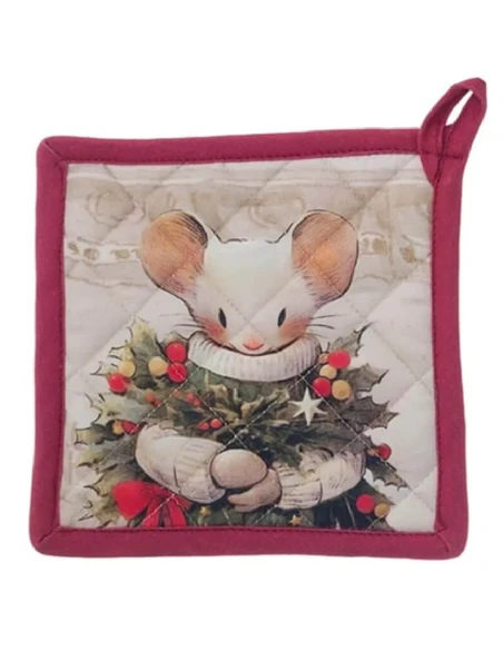 Blanc MariClò - Christmas Fairytale Potholder - Little Mouse