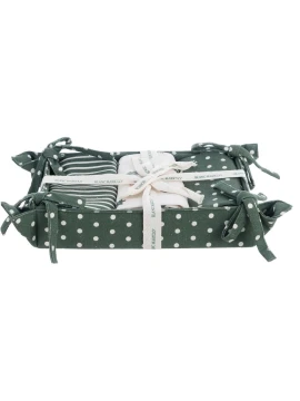 Blanc MariClò - Basket with 3 Tea Towels - Escape to the Woods