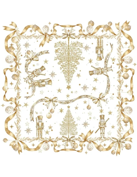 Blanc MariClò - Panettone Holder Scarf - Golden Magic