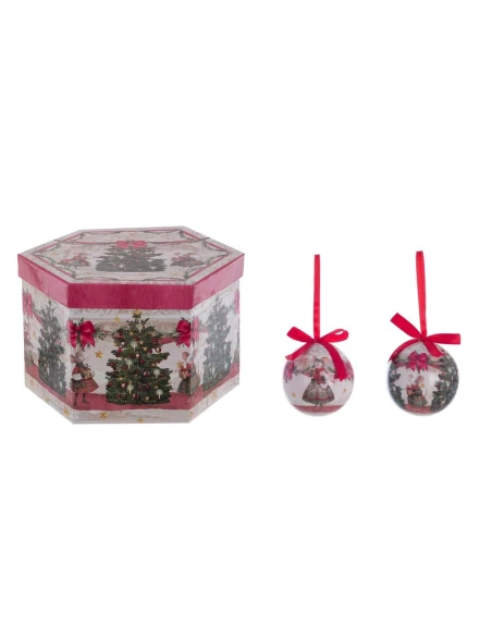 Blanc MariClò - Hexagonal Box with 14 Decorations