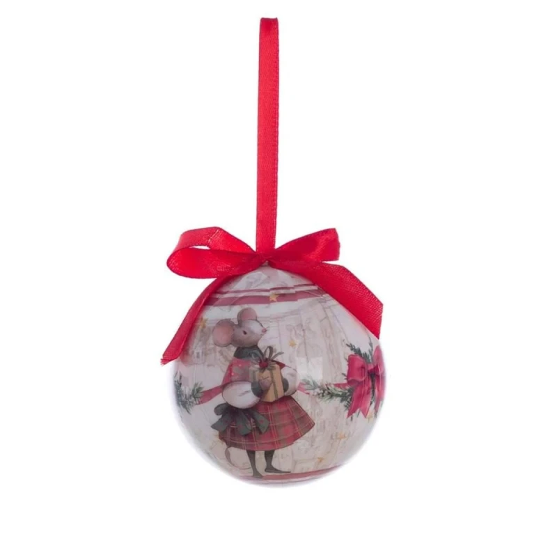 Blanc MariClò - Octagonal Box with 5 Decorations