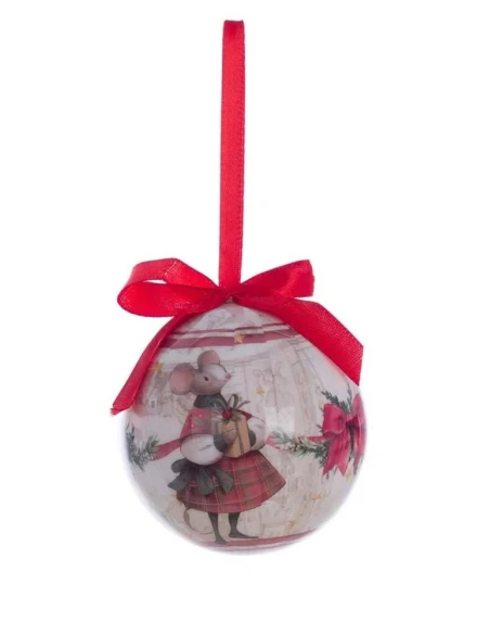 Blanc MariClò - Octagonal Box with 5 Decorations