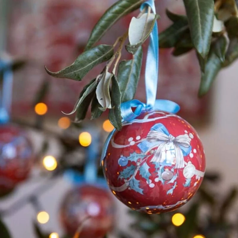 Blanc MariClò - Scatola Con Decoro Intrecci di Sogni - Rosso