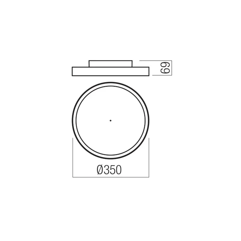 Redo Group - Dama Lampada da Soffitto - Bianco Opaco / Oro