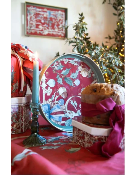 Blanc MariClò - Dream Weaves Round Tray - Red