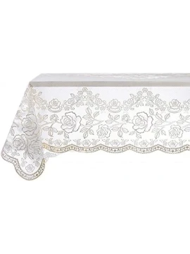 Blanc MariClò - Gold Vinyl Lace Tablecloth - 112 x 112 cm