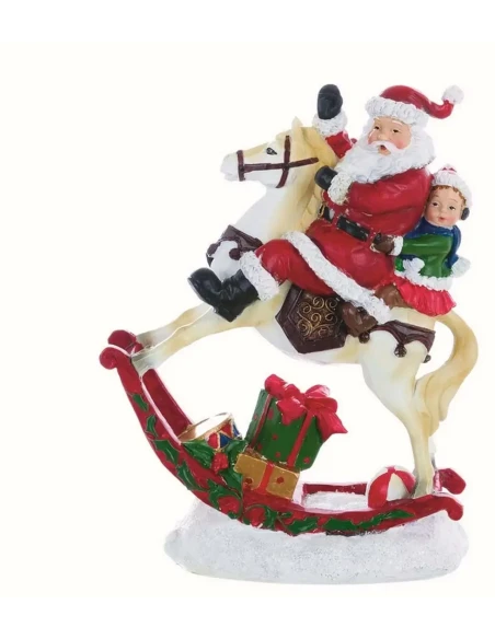 Blanc MariClò - Decoro Santa Claus con Cavallo - La Fiaba dello Zar