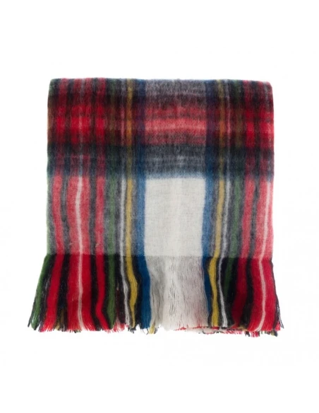 Blanc MariClò - Plaid con Frange Vintage Tartan - 130 x 200 cm