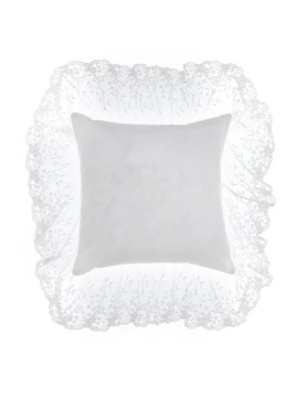 Blanc MariClò - Cushion with Dentelle Ruffles - 40 x 40 cm