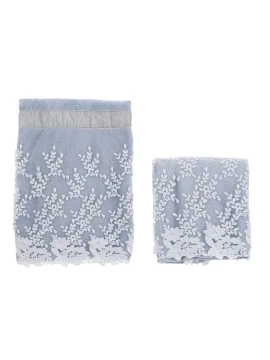 Blanc MariClò - Coppia Spugna Ingres - Azzurro