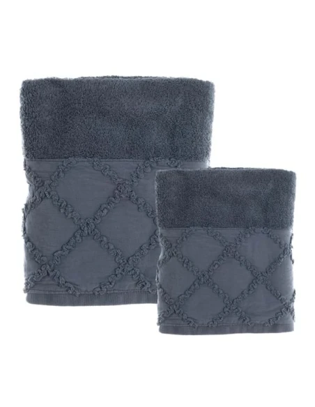 Blanc MariClò - Pair of Weaved Sponges - Dark Grey