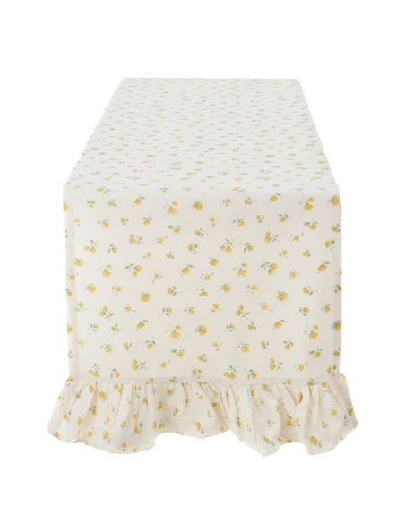 Blanc MariClò - Runner with Gala Floret Collection - Yellow