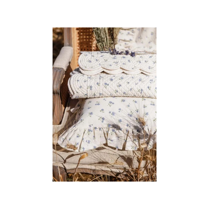 Blanc MariClò - Runner with Gala Floret Collection - Blue