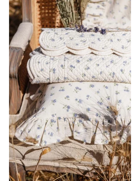 Blanc MariClò - Runner with Gala Floret Collection - Blue