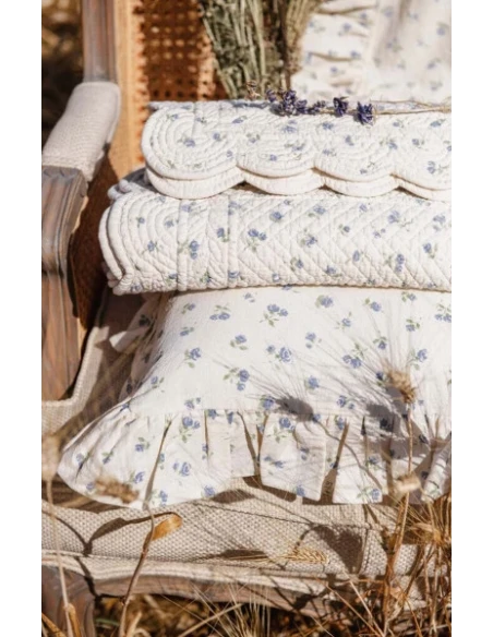 Blanc MariClò - Runner with Gala Floret Collection - Blue