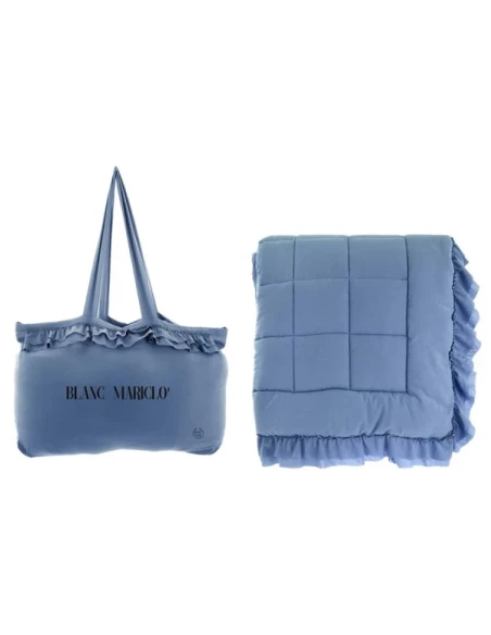 Blanc MariClò - Quilt with Gala Diamante Collection - Light Blue
