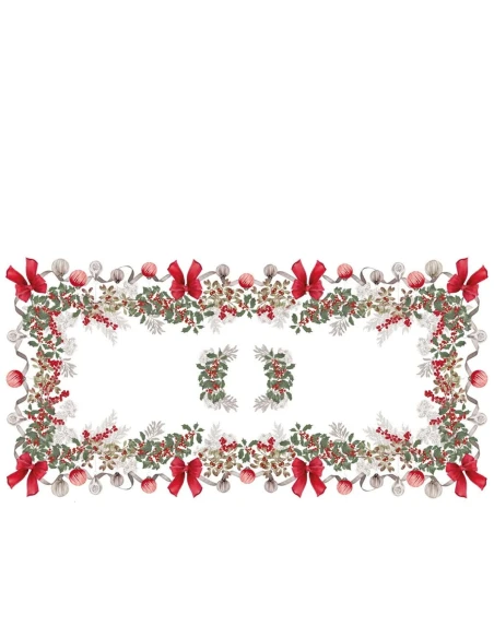 Blanc MariClò - Tablecloth with Christmas Symphony Gala - 180 x 270 cm