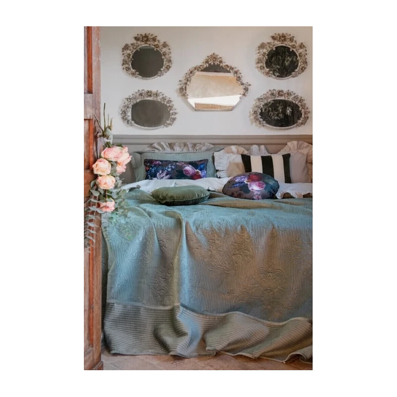 Blanc MariClò - Cuscino Morbido Sonno - Velluto Verde Chiaro