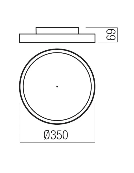 Redo Group - Dama Ceiling Lamp - Matt Black / Gold