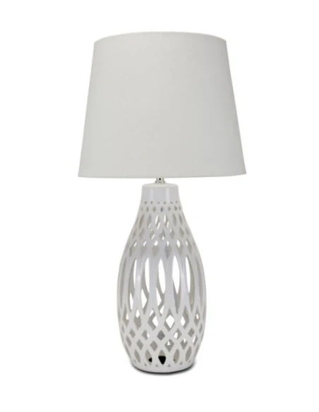 Henriette - Lampada da Tavolo Fusion in Porcellana - Bianco