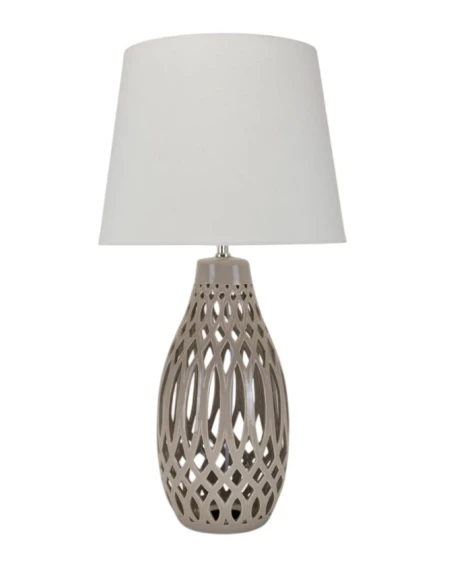 Henriette - Fusion Porcelain Table Lamp - Dove Grey