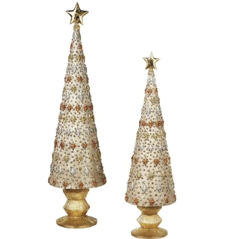 Henriette - Decorazione Albero di Natale con Stelle Tricolore - H 45 cm