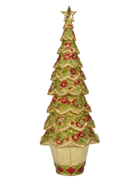 Henriette - Christmas Tree Decoration with Flowers - Gold