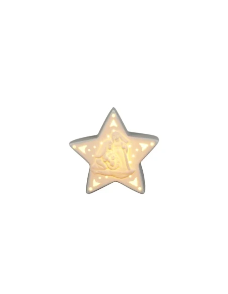 Henriette - Nativity Scene Decoration Star with Light - Matte White