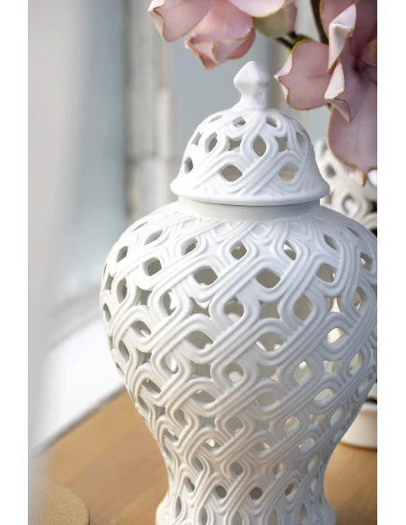 Henriette - Potiche Intrecci - White