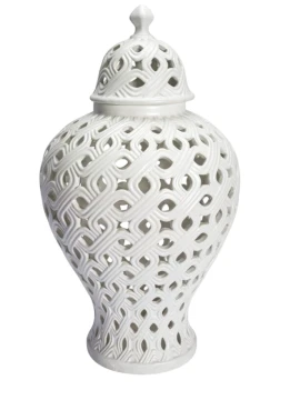 Henriette - Potiche Intrecci - White