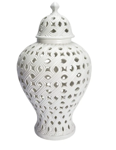 Henriette - Potiche Intrecci - White