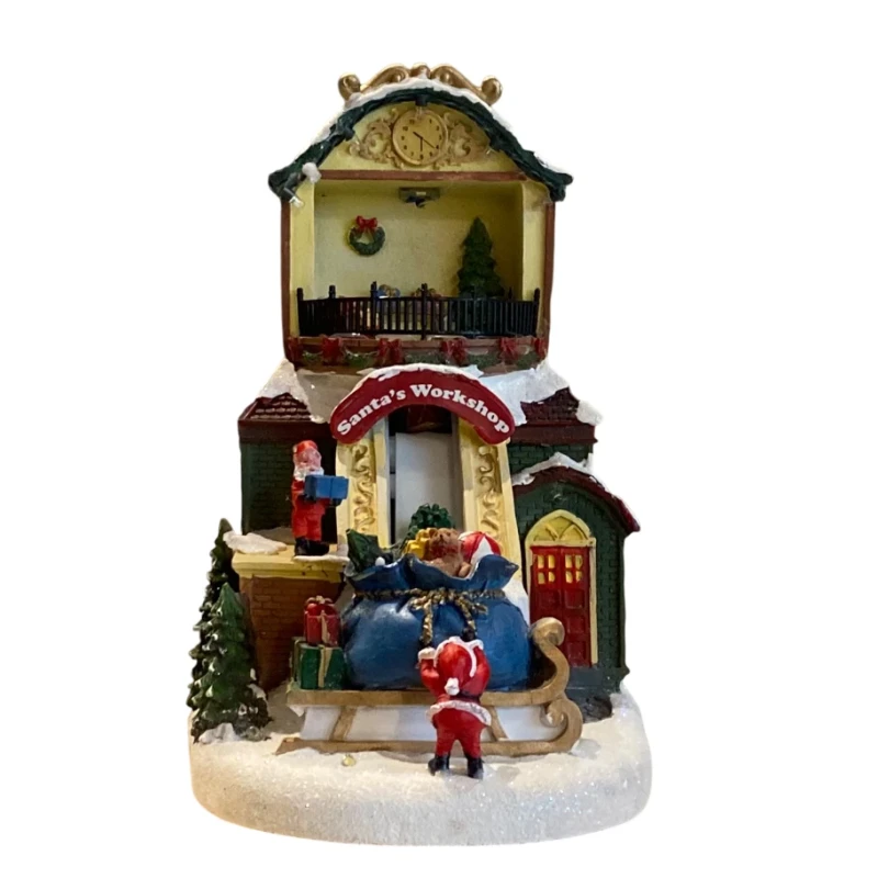 Henriette - Carillon Villaggio di Natale con Luci e Movimento - Santa's Workshop