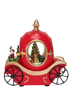 Henriette - Carillon Carrozza con Luci e Movimento - Rosso