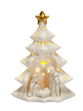 Henriette - Nativity Scene Decoration with Light - Gold Thread