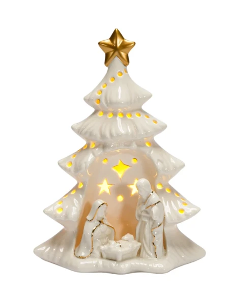 Henriette - Nativity Scene Decoration with Light - Gold Thread