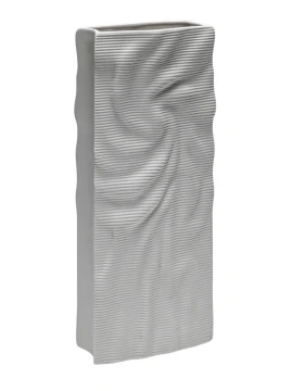 Henriette - White Flows Rippled Vase - H 44 cm
