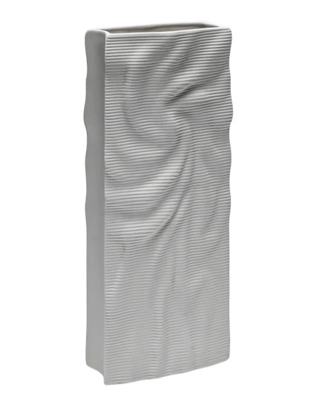 Henriette - White Flows Rippled Vase - H 44 cm