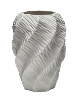 Henriette - White Waves Flows Vase - H 30 cm
