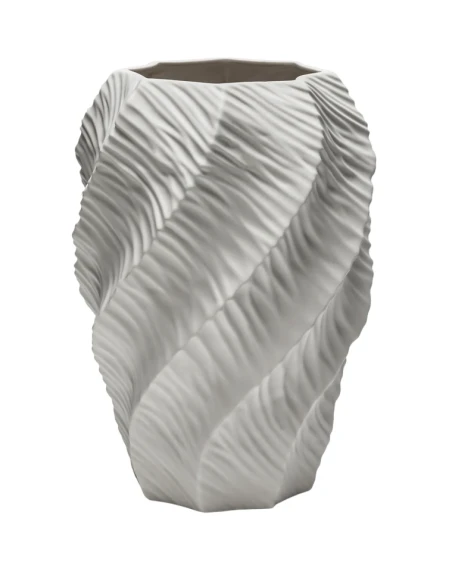 Henriette - White Waves Flows Vase - H 30 cm
