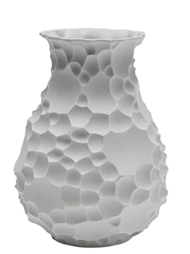 Henriette - Rocks Flows White Vase - H 31 cm